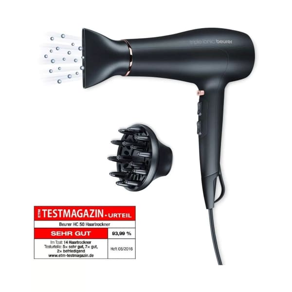 Sèche Cheveux BEURER 2200 Watt - Noir (HC50) Sèche Cheveux BEURER 2200 Watt - Noir (HC50)